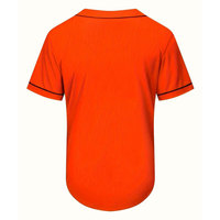 Kaos Jersey Baseball Polos untuk Pria, Kemeja Kasual Kancing Depan Lengan Pendek, Seragam Olahraga Tim Aktif untuk Pria