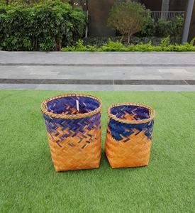 Cesta de bambú natural para manualidades, cesta de bambú de la mejor calidad con patrón de caro para almacenamiento, organización y decoración del hogar, hecha en Vietnam - Product Image 4