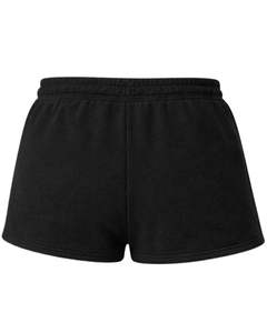 Shorts en molleton de coton noir pour femme, personnalisés par le fabricant, avec cordon de serrage rouge, imprimé fraises, décontractés, pour l'été, vêtements de détente tendance - Product Image 2