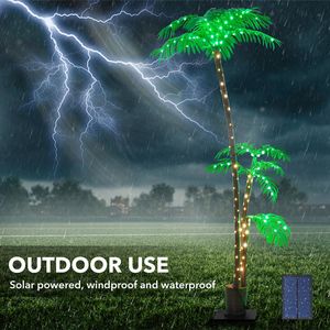7FT Solar Palm Glow Patio Decor Garden <b>Lights</b> Collection - Product Image 3