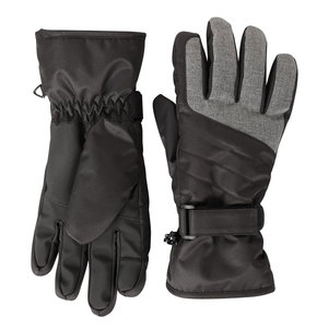 Guantes de Esquí Unisex de Dedo Completo, Impermeables, de Poliéster Aislado, para Actividades al Aire Libre de Invierno, con Cierre de Cordón, Color Negro - Product Image 1