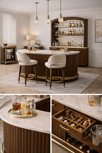 Ensemble de bar commercial au design contemporain, écologique, durable, avec cadre en bois personnalisé et apparence moderne - Product Image 3