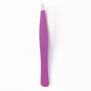 แหนบกำจัดขนสแตนเลส ปลายเฉียงแบน สีโรสโกลด์ เงิน ดำ - อุปกรณ์แต่งหน้า - Product Image 1