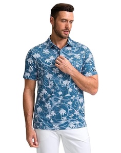 <b>Men's</b> <b>Green</b> Camouflage Print Short Sleeve <b>Polo</b> <b>Shirt</b> Breathable Knitted Casual Style Left Sleeve Logo - Product Image 1