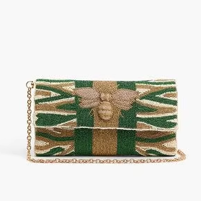 Pochette brodée artisanale de luxe, style tendance, scintillante, légère et portable - Product Image 5