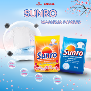 Poudre à lessiver Sunro 800G, blanchissante, nettoyage en profondeur, parfumée, pour le lavage des vêtements - Product Image 2