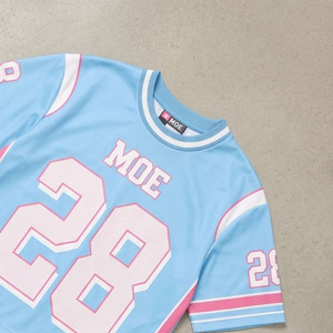 Maillots d'été 2026 pour femmes – T-shirt tendance à col rond et manches courtes, style football américain, motif numérique, coupe ample et décontractée - Product Image 5