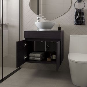 Mobile da Bagno Sheridan a 2 Ante in Wengue, Prodotto Elegante e di Stile - Product Image 4