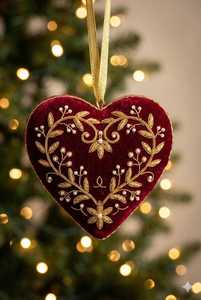 Guirlande de Noël moderne perlée, faite à la main, multicolore, écologique, décoration festive à suspendre pour porte - Product Image 2