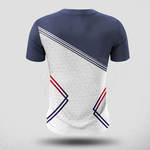 Maillot à manches courtes imprimé de couleur personnalisée à col rond Vente directe d'usine Maillot à manches courtes imprimé - Product Image 2