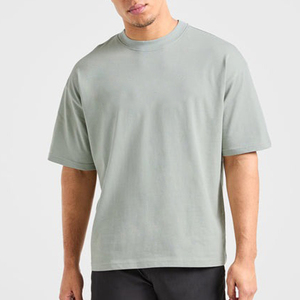 เสื้อยืดสตรีทแวร์คอกลมสีขาวเนื้อผ้าคอตตอนคุณภาพดี ระบายอากาศได้ดี ทรงโอเวอร์ไซส์ ไหล่ตก พิมพ์ลายโลโก้ได้ตามต้องการ เนื้อผ้าหนา - Product Image 3