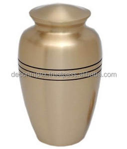 Urna Moderna de Latón Metálico Hecha a Mano para Cenizas Humanas, Urna Funeraria Decorativa Elegante para Adultos - Product Image 3