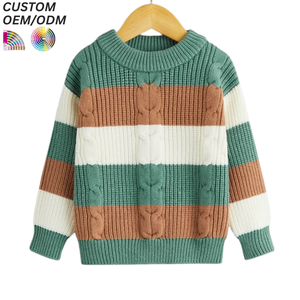 Pull en tricot personnalisé pour garçons, en coton, décontracté, hiver, écologique, respirant, anti-boulochage, anti-plis, support OEM ODM - Product Image 3