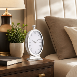 Vintage Wooden Table Clock Retro Quartz Analog <b>Desktop</b> Timepiece Decorative Home Office <b>Shelf</b> Accent Decor Piece for Interiors - Product Image 1