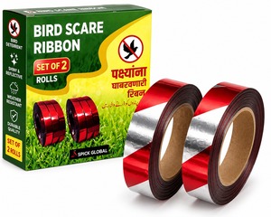 Anti-Bird Holographic Reflective Ribbon Tape for Farms Orchards Balcony Wholesale Bird Repellent Flash Scare Strip Bulk Supplier - Product Image 3