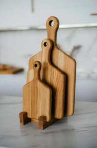 Tabla de Cortar de Madera Moderna, Rectangular, Tamaño Mediano, Alta Calidad, Duradera, 2.0 cm de Grosor, Accesorios de Cocina, Apta para Lavavajillas, Reutilizable - Product Image 5