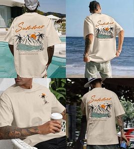 T-shirt graphique oversize pour homme, imprimé graffiti Y2K, manches courtes, décontracté, style streetwear, 100% coton peigné - Product Image 5