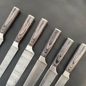 Couteau de Chef de Cuisine en Acier Carbone Premium, Lame Serrée à Bouton-Poussoir, Ultra-Tranchant, Professionnel pour Viandes, Légumes, Fruits, Usage Domestique - Product Image 6