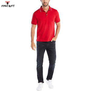 Camiseta de Golf con Logotipo Personalizado, Tejida, 95% Algodón, 5% Elastano, Manga Corta, para Hombre, Talla Grande, Secado Rápido, Ecológica, Verano - Product Image 5