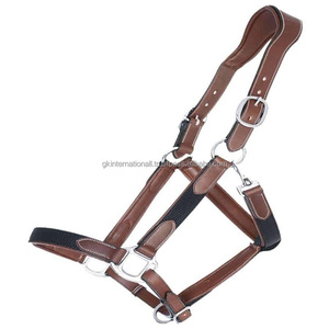 Cabestro de caballo de cuero de nailon de diseño personalizado dual en La Habana Marrón Silla de montar de cuero Halter de Carreras de Caballos Productos Ecuestres - Product Image 4