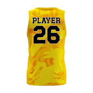 Camiseta de Baloncesto Personalizada con Cuello en V, Nombre y Número del Jugador, y Colores Combinados para Equipos de Liga - Product Image 2