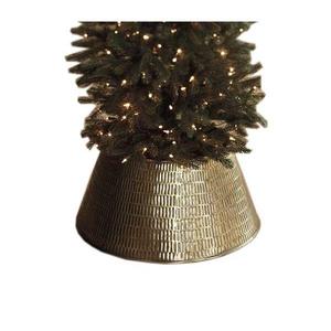 Falda para Árbol de Navidad de Metal con Estampado Floral Intenso, 27x10 Pulgadas, Forma Redonda, Decoración Interior Ecológica - Product Image 5