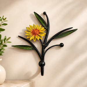 Handcrafted Metal <b>Flower</b> <b>Wall</b> Hook Colorful Decorative Hook for Home Entryway or Bedroom Modern Floral Accent - Product Image 1
