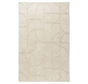 Tapis d'intérieur en coton tufté à la main, motif géométrique moderne sculpté, couleur ivoire, doux et lavable, pour salon, chambre à coucher, décoration de sol - Product Image 6