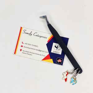 Pinzas para Pestañas de Acero Inoxidable con Logotipo Personalizado Profesional, Punta Dentada de 10 mm, Antimagnéticas y Duraderas, en Oferta - Product Image 1