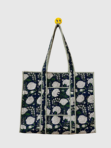 Sac fourre-tout bohème en toile avec broderie florale, design à panneaux, ouverture supérieure, idéal pour le shopping en toutes saisons - Product Image 4