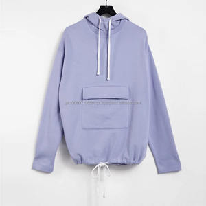 Premium personalizado en blanco de gran tamaño sudadera pulóver 100% algodón gota hombro pesado sudaderas con capucha Hombres estilo de bolsillo único - Product Image 4