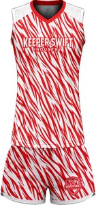 Tenue de volley-ball SpikeStorm Pro AeroSpike Elite, kit de volley-ball ThunderHit Premium, 100 % polyester, impression par sublimation intégrale - Product Image 2