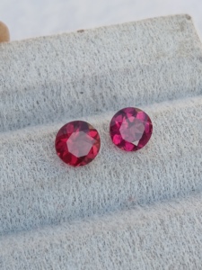 Granat Rhodolite Naturel Rose Framboise Couleurs Bio Pierre Précieuse Ronde de 6mm du Rajasthan pour la Fabrication de Bijoux - Product Image 6