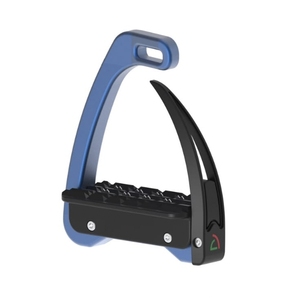 Estribos de aluminio para caballo con marco color verde azulado y superficie texturizada para montar. - Product Image 2