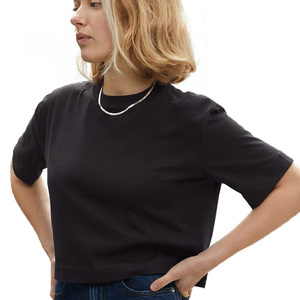 T-shirt court pour femme, léger, respirant, décontracté, pour l'été, fabrication OEM au Pakistan, t-shirts courts respirants pour femme - Product Image 5