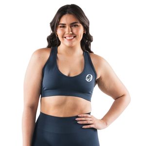 Women's Contour Sports <b>Bra</b> Navy <b>Blue</b> Performance Workout <b>Bra</b> Stretch Support Fitness Gym Running Training Activewear - Product Image 1