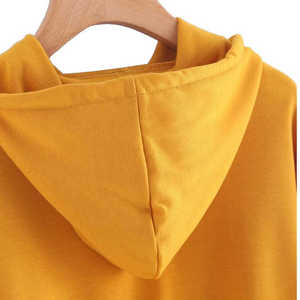 เสื้อครอปท็อปมีฮู้ดสำหรับผู้หญิง สไตล์ล่าสุด ผ้าฝ้าย 100% แขนยาว ใส่สบายๆ ในฤดูหนาว สำหรับผู้ใหญ่ ไซส์พลัส ราคาประหยัด - Product Image 4