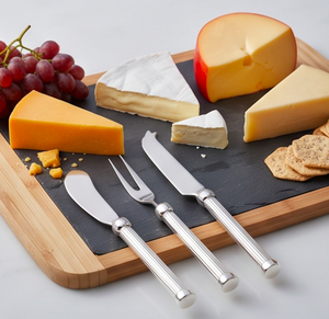 Juego de cuchillos para queso de acero inoxidable con espátula y tenedor, herramientas plateadas para cortar queso y uso en la cocina - Product Image 4