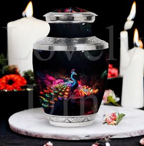 Urna Funeraria Decorativa con Diseño de Pavo Real, para Cenizas Humanas, Recuerdo Conmemorativo para Adultos - Product Image 6