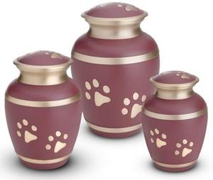 Magnifiques urnes funéraires européennes dorées antiques en métal, écologiques et durables, pour empreintes de pattes d'animaux, pour cendres funéraires - Product Image 5