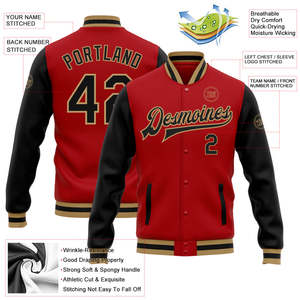 Custom Baseball Varsity Jacket Personalized Team Name Player Number Letterman Jacket Sportswear Wholesale Manufacturer - Product Image 2