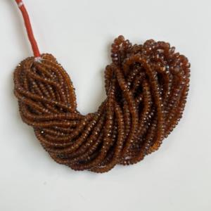 Perles de kyanite orange naturelle facettées en forme de rondelle, pierres précieuses de haute qualité, perles de kyanite en vrac pour la fabrication de bijoux, vente en gros - Product Image 3