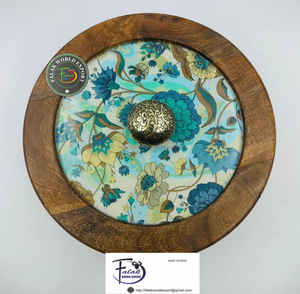 ชามสลัดไม้ทำด้วยมือพร้อมพิมพ์เคลือบสำเร็จเหมาะสำหรับพื้นที่รับประทานอาหารร่วมสมัยจาก falak World Export - Product Image 2