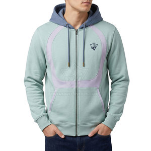 Premium Men Zipper Hoodies With Adjustable Drawstring <b>Hood</b> Front <b>Zip</b> Closure Comfortable Fleece Lining Casual Everyday - Product Image 2