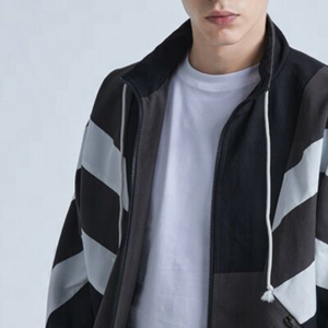 Wholesale Custom Printed Streetwear Solid Plus Size Men's Autumn Nylon Windbreaker Jacket - Product Image 5