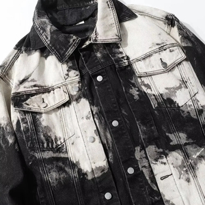 Custom Vintage Casual Fur Lined Denim Jacket Turn Down Collar Winter <b>Coat</b> Patchwork Washed Denim Work <b>Men's</b> Denim Jacket - Product Image 3