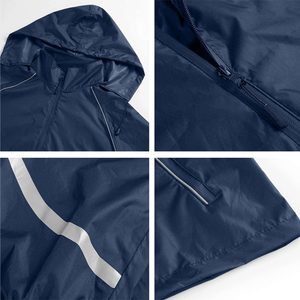 Ensembles de survêtements streetwear à capuche 100 % coton, fabriqués sur mesure OEM, avec blocs de couleur et empiècements, logo personnalisé, coupe-vent léger - Product Image 3
