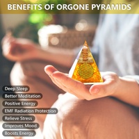 Citrine Orgone Pyramide Cristal Unique pour les Energies Négatives Cristal Chakra Idéal pour Optimisme Positivité et Abondance Financière