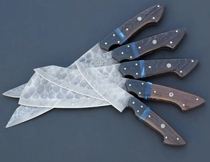 Handmade Carbon Steel Sustainable Multifunction Chef <b>Knife</b> Set 5 Pieces Razor <b>Sharp</b> High Carbon Forged Customizable Wholesale - Product Image 4