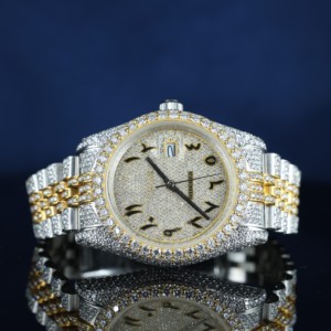 Reloj Mecánico de Lujo con Moissanita para Hombre, de Alta Demanda, con Correa de 16 mm y Esfera con Indicadores, Estilo Hip Hop - Product Image 1